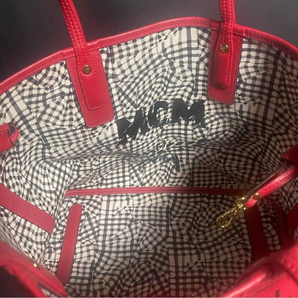 EUC Red MCM Tote and Pouch Bundle - Picture 3 of 11